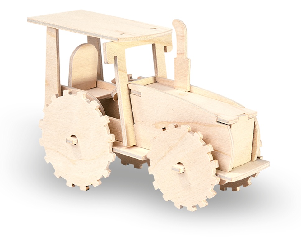 Traktor – drevená stavebnica